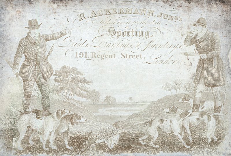 R Ackermann, Junior, 191 Regent Street, biglietto da visita da English School
