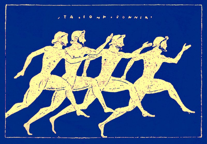 Corsa, illustrazione da History of Greece di Victor Duruy, 1890 da English School