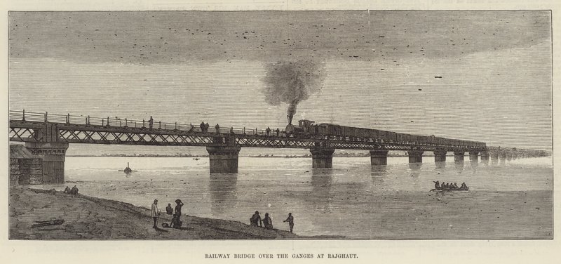 Ponte ferroviario sul Gange a Rajghaut da English School