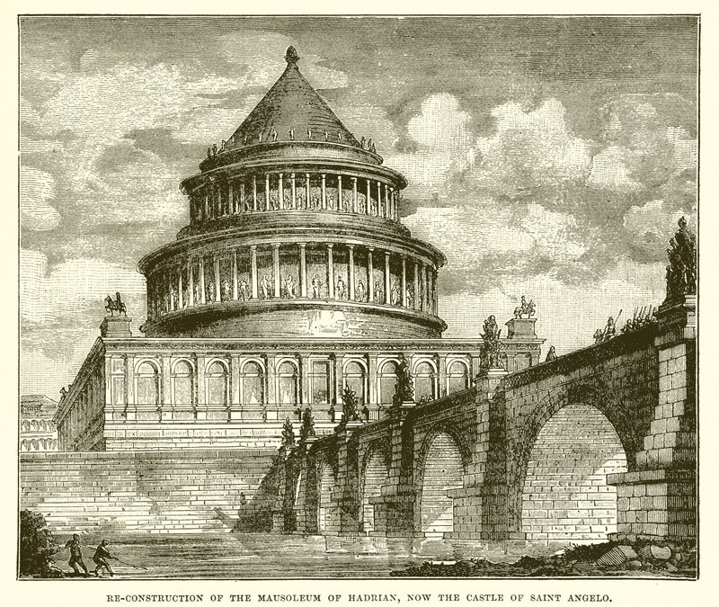 Ricostruzione del Mausoleo di Adriano, ora Castel Sant