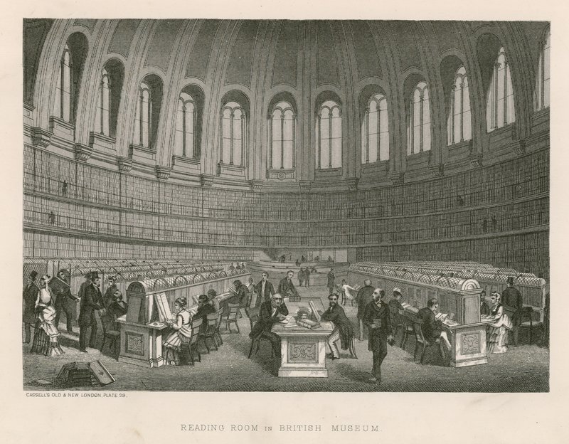 Sala di lettura nel British Museum da English School