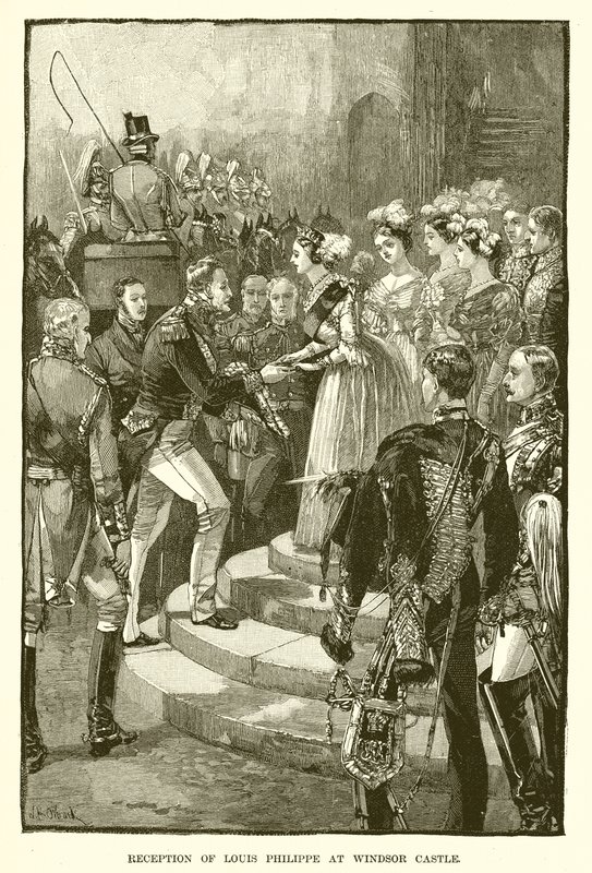 Accoglienza di Luigi Filippo al Castello di Windsor da English School