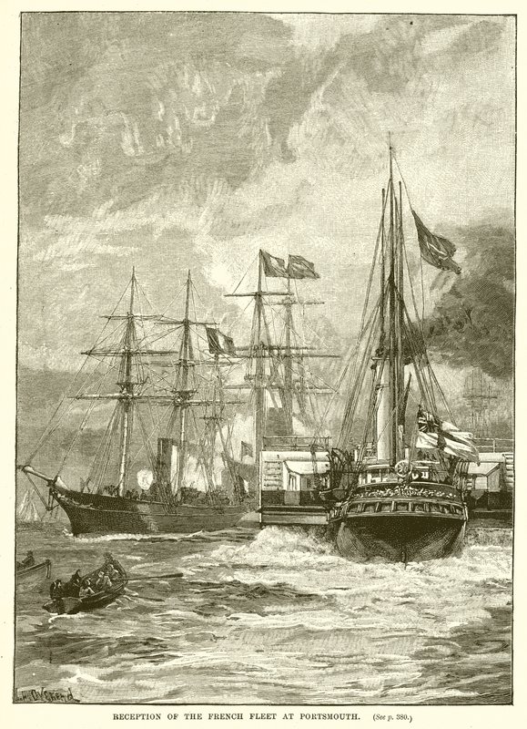 Accoglienza della flotta francese a Portsmouth da English School