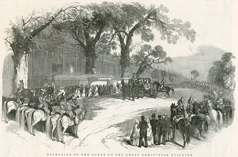 Accoglienza della Regina al Palazzo della Grande Esposizione, Grande Esposizione, 1851 da English School