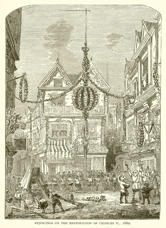 Festeggiamenti per la restaurazione di Carlo II, 1660 da English School