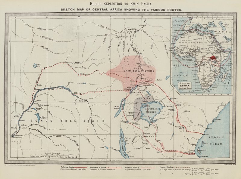 Spedizione di Soccorso a Emin Pasha, Mappa Schizzo dell