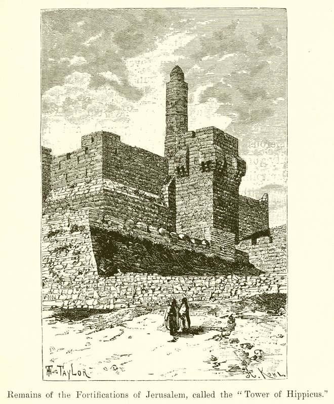 Rovine della fortificazione di Gerusalemme, chiamata Torre di Ippico da English School