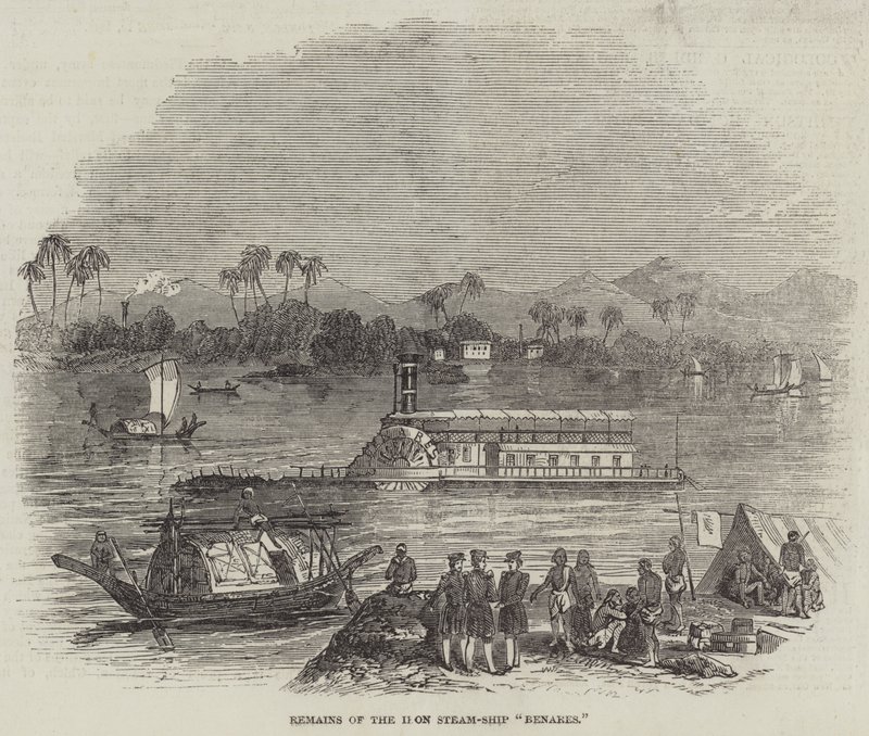 Resti della nave a vapore di ferro "Benares" da English School