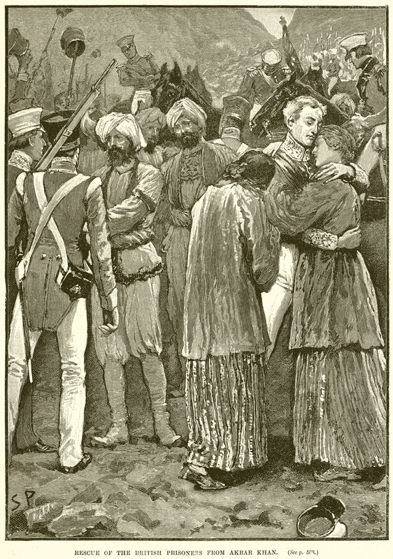 Salvataggio dei prigionieri britannici da Akbar Khan da English School
