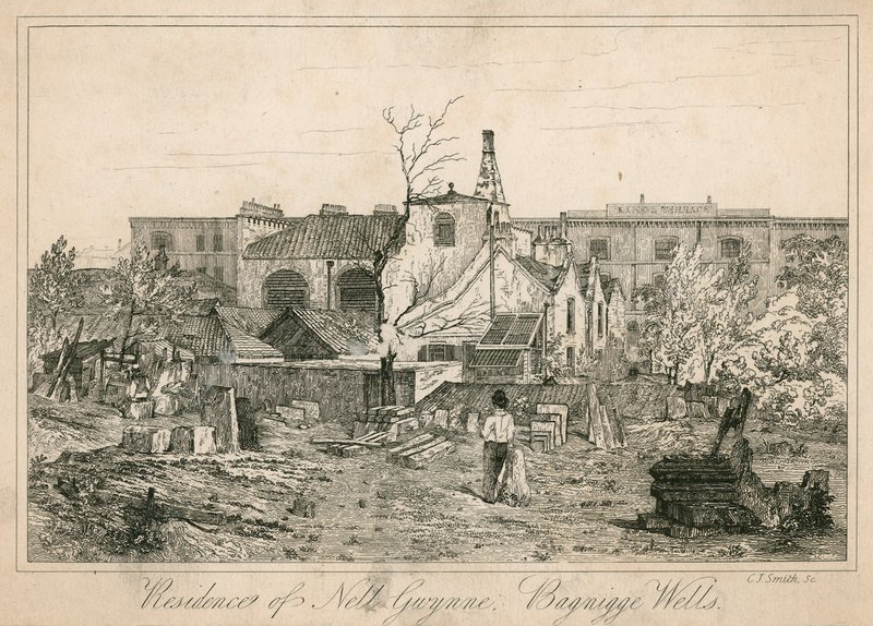 Residenza di Nell Gwynne, Bagnigge Wells, Londra da English School