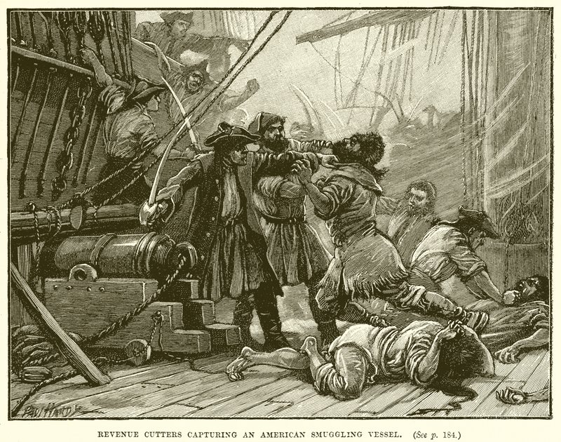 Guardie doganali catturano una nave di contrabbando americana da English School
