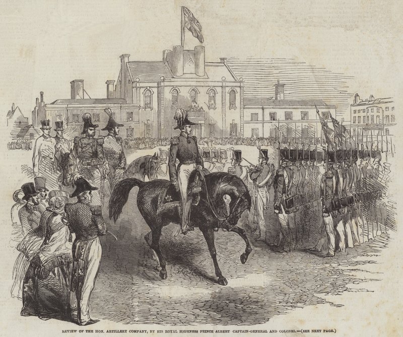 Revisione della Honourable Artillery Company, da parte di Sua Altezza Reale il Principe Alberto, Capitano Generale e Colonnello da English School