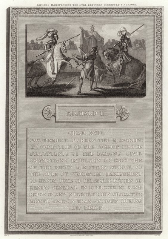 Riccardo II che sospende il duello tra Hereford e Norfolk da English School