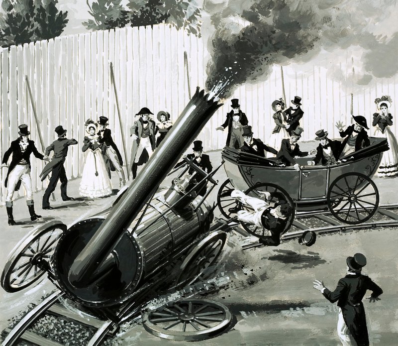 Richard Trevithick costruì una piccola ferrovia circolare a Londra per introdurre le persone al viaggio in treno da English School