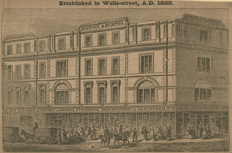 Rippon e Burton, grande magazzino, fondato nel 1820 da English School