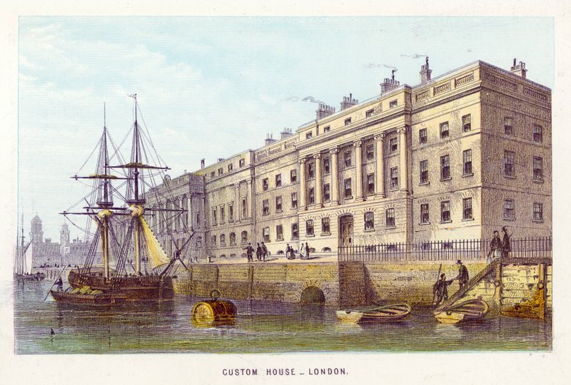 Fiume Tamigi: Custom House, Londra da English School