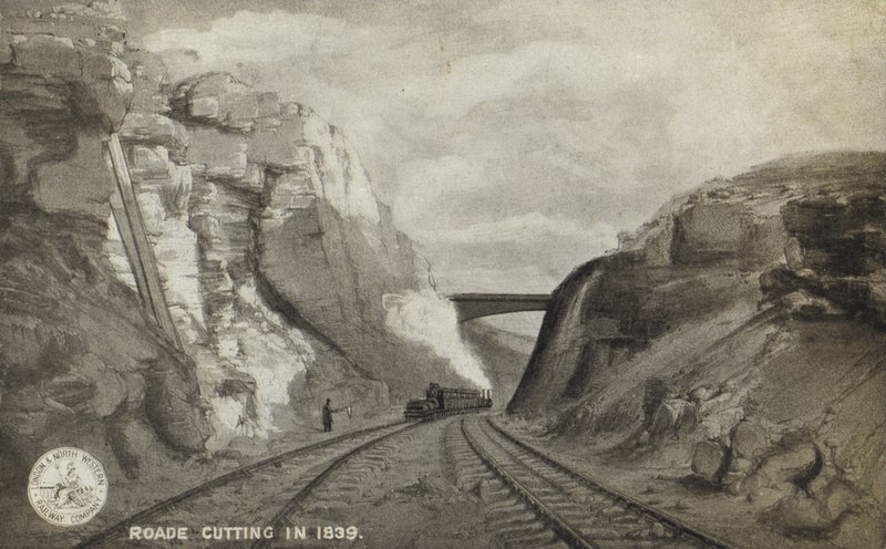 Taglio di Roade nel 1839 da English School