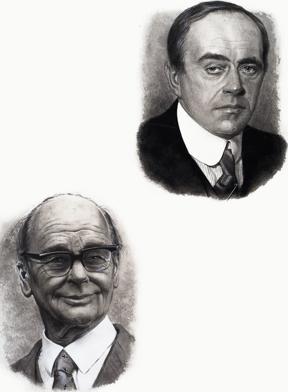 Robert Falcon Scott e Peter Scott da English School