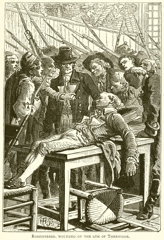 Robespierre ferito il 9 di Termidoro da English School