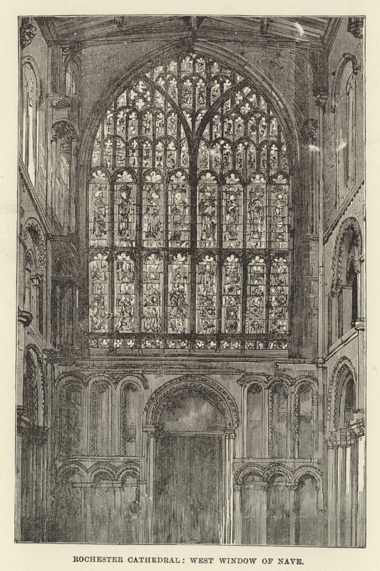 Cattedrale di Rochester, finestra ovest della navata da English School