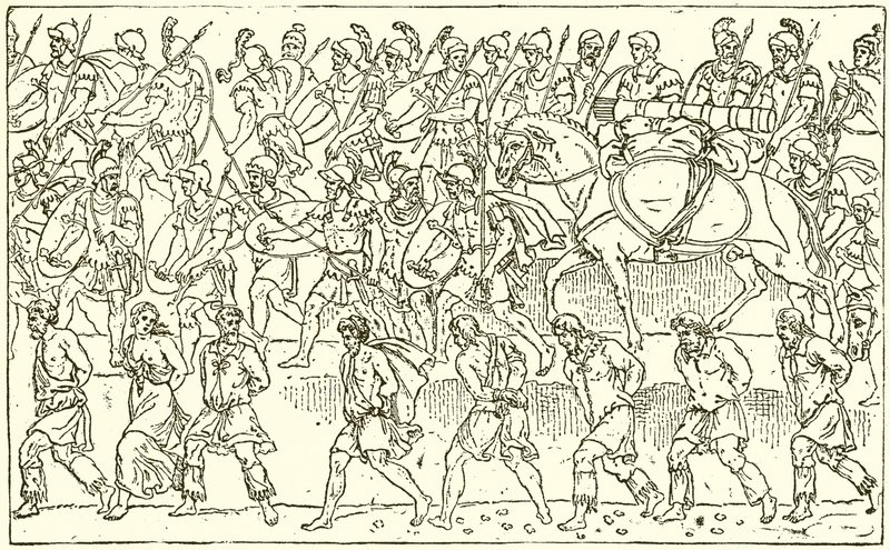 Soldati romani e prigionieri barbari da English School