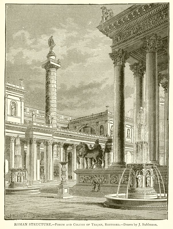 Struttura romana.--Foro e colonna di Traiano, restaurati da English School