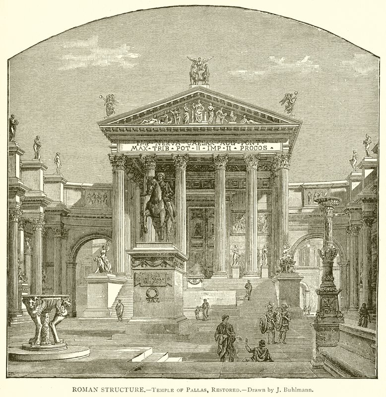 Struttura romana.--Tempio di Pallade, restaurato da English School