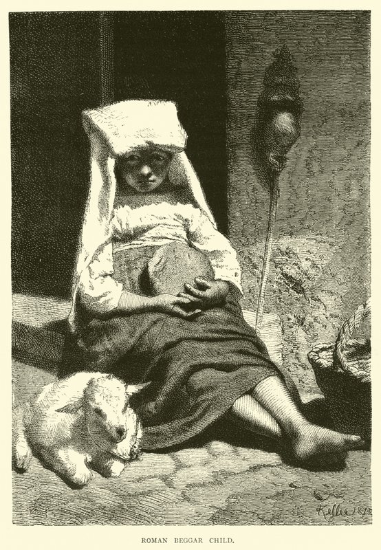 Bambino mendicante romano da English School
