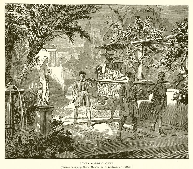 Scena di giardino romano da English School