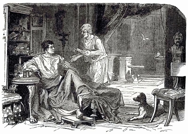 Studio romano, illustrazione da Cassells Illustrated Universal History di Edward Ollier, pubblicato nel 1890 da English School