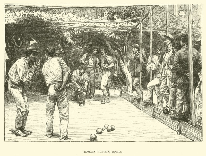 Romani che giocano a bocce da English School