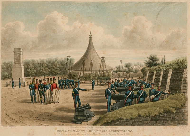 Esercitazioni del Royal Artillery Repository, 1844 da English School