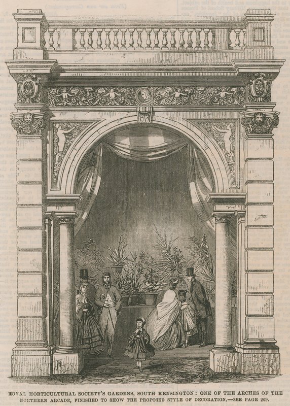 I giardini della Società Orticola Reale, South Kensington: uno degli archi dell