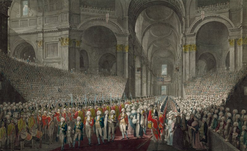 Processione Reale nella Cattedrale di San Paolo il Giorno di San Giorgio, 1789 da English School