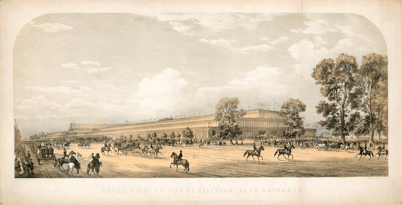 Visita reale alla Grande Esposizione del 1851, ingresso est da English School
