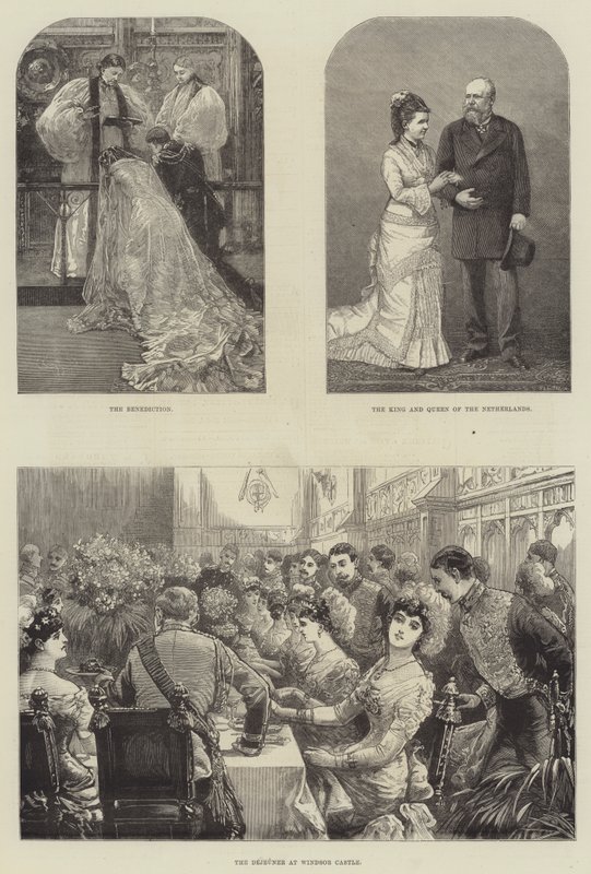 Matrimonio reale del principe Leopoldo e della principessa Elena (incisione) da English School