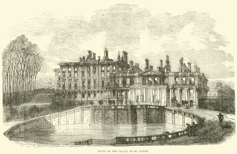Rovine del Palazzo di St Cloud, ottobre 1870 da English School