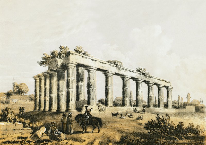 Rovine del tempio a Corinto da English School