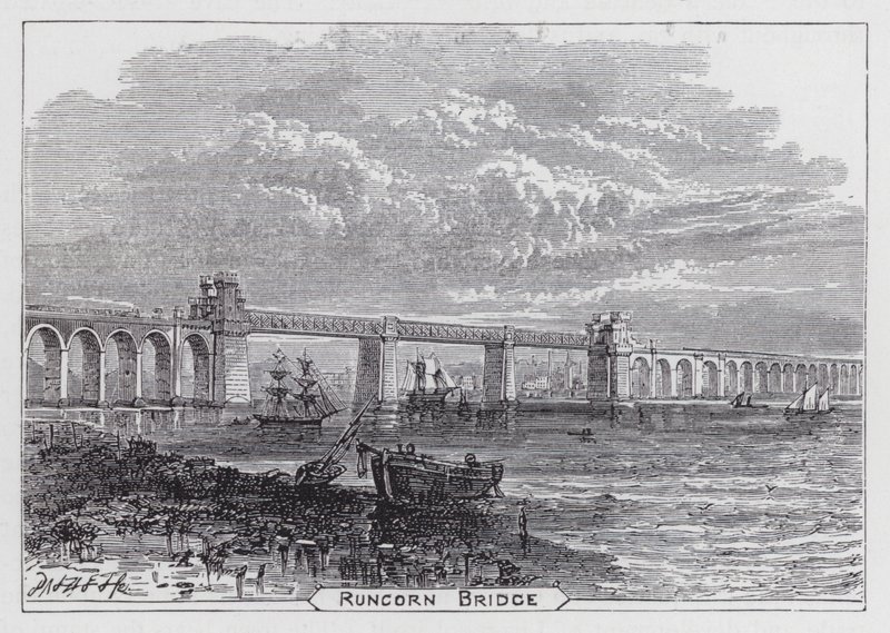 Ponte di Runcorn (incisione) da English School