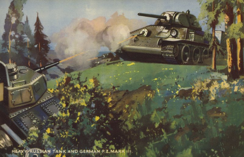 Carro armato pesante russo e Panzer III tedesco, Seconda Guerra Mondiale da English School