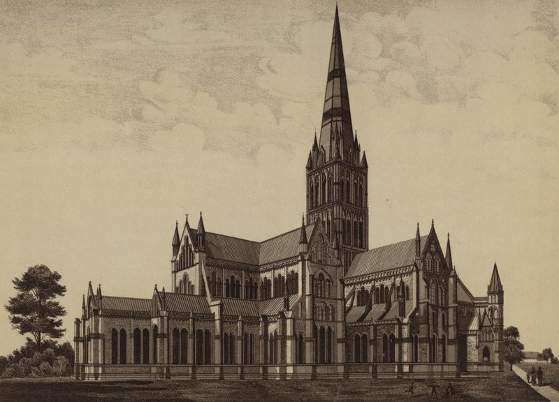 Cattedrale di Salisbury, da nord-est da English School