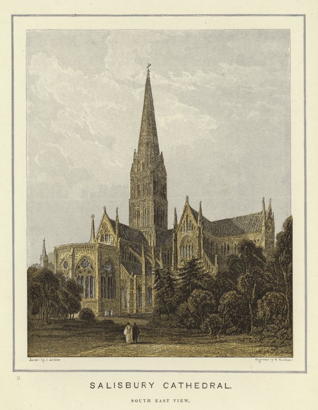 Cattedrale di Salisbury, vista sud-est da English School