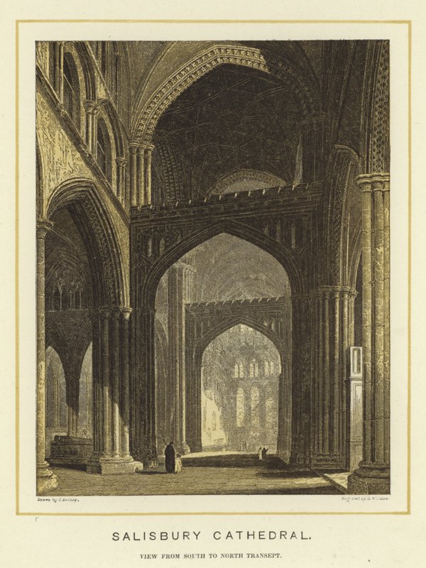 Cattedrale di Salisbury, vista dal transetto sud al nord da English School
