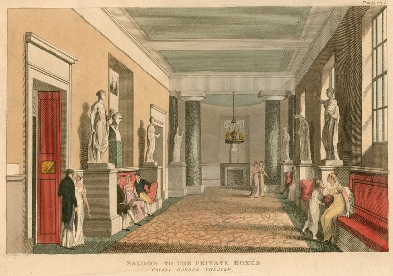Salone per i palchi privati al Teatro di Covent Garden, Londra da English School