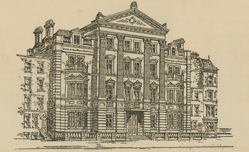 Samaritan Free Hospital per Donne e Bambini, Lower Seymour Street, Portman Street, Londra da English School