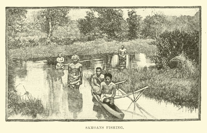 Samoani che pescano da English School