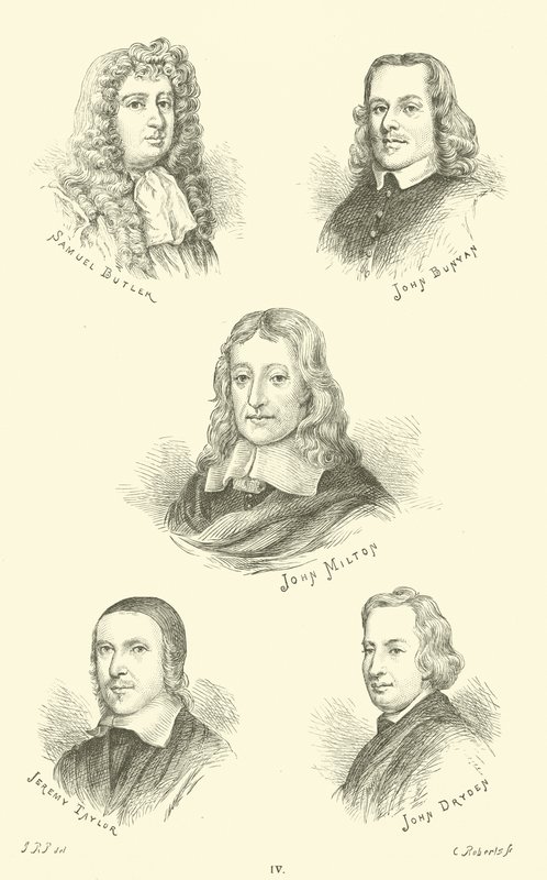 Samuel Butler, John Bunyan, John Milton, Jeremy Taylor, John Dryden da English School