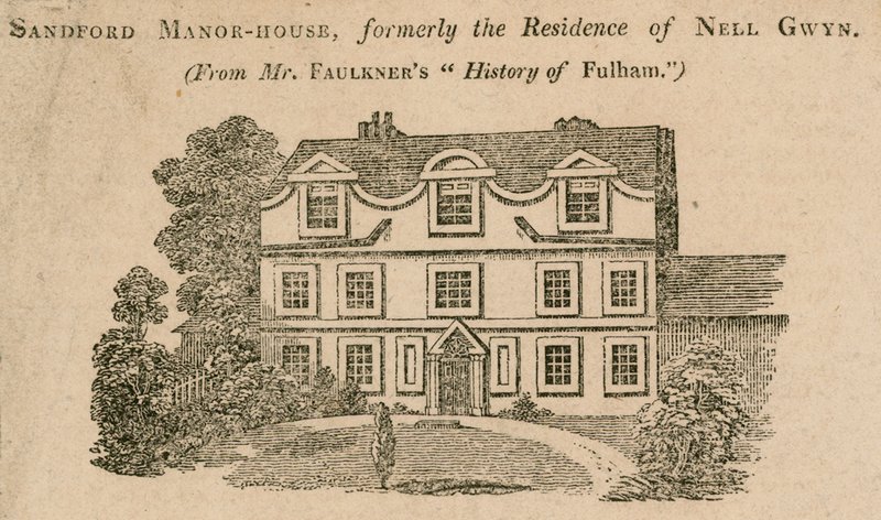 Sandford Manor House, Fulham, Londra, precedentemente dimora di Nell Gwynne da English School