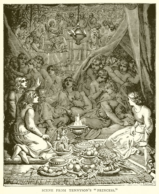 Scena da La Principessa di Tennyson da English School