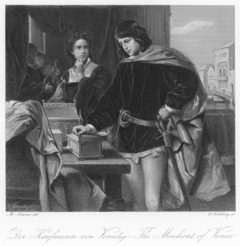 Scena da Il mercante di Venezia da English School
